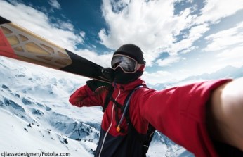 Skier takes a Selfie